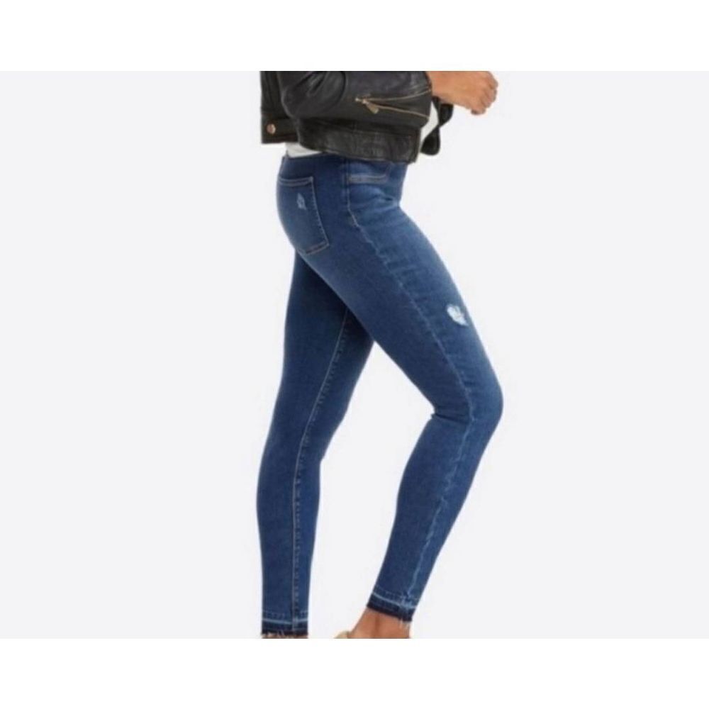 Spanx distressed raw hem skinny legging jeans sz Medium
